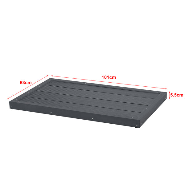 Piastra per pavimento WPC Nürtingen per doccia solare 101x63x5,5cm [en.casa]