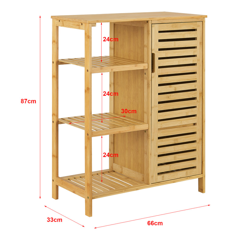 Schizzo in scala Mobile da Bagno Vetlanda in Bambù 87 x 66 x 33 cm - Naturale [en.casa]