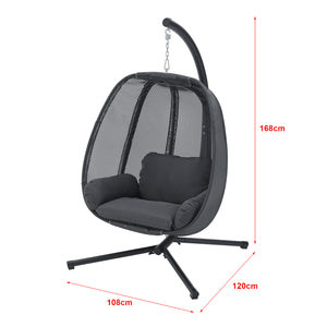 Sedia sospesa Abegondo con struttura e cuscino max. 120 kg [en.casa]