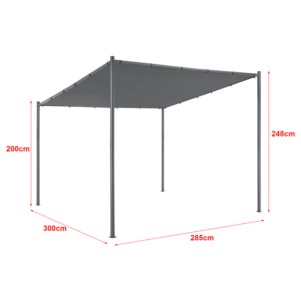 Padiglione Carunchio 300x285x248cm Grigio scuro [en.casa]