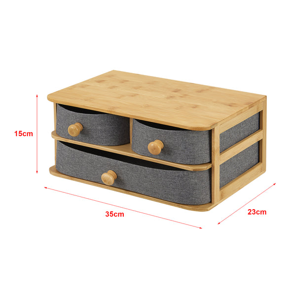 Organizer per scrivania in bambù Mäntsälä [en.casa]