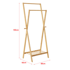 Stand Appendiabiti 'Keitele' Organizzatore Guardaroba in bambù [en.casa] 