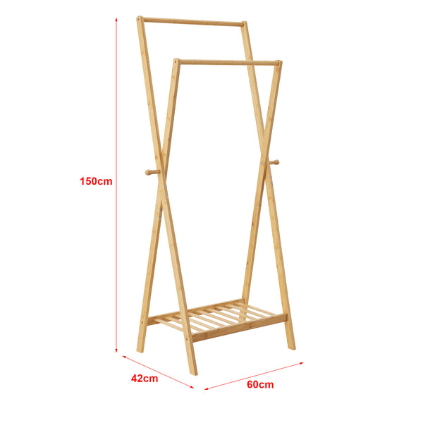 Stand Appendiabiti 'Keitele' Organizzatore Guardaroba in bambù [en.casa] 