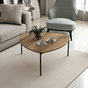 Tavolino Gladsaxe 40x90x89 cm effetto noce / nero [en.casa]