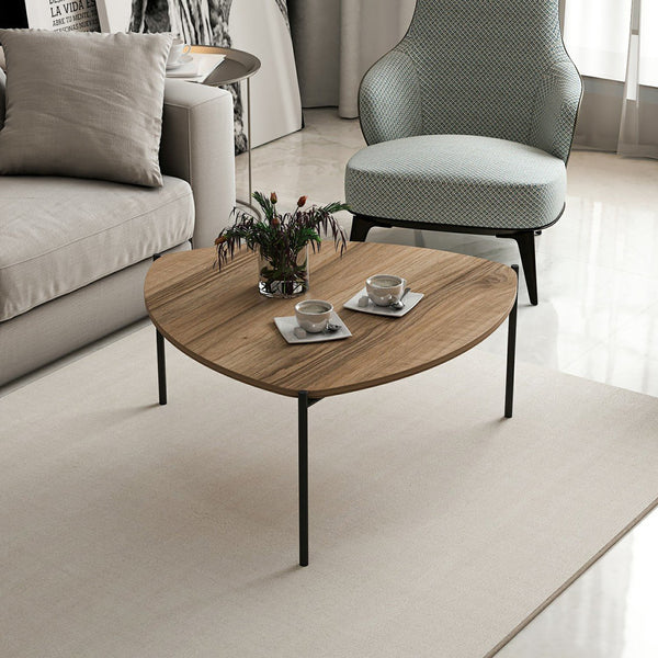 Tavolino Gladsaxe 40x90x89 cm effetto noce / nero [en.casa]