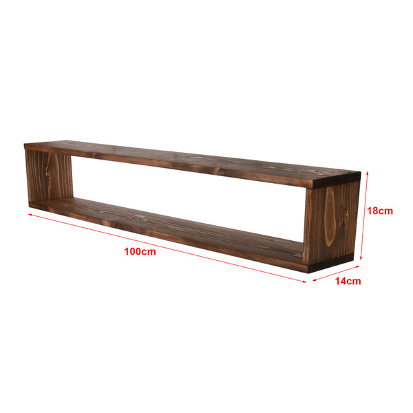 Set di 3 Mensole da Muro 'Næstved' in Legno di Pino (LxPxA) 100 x 14 x 18 cm [en.casa]