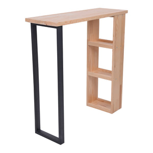 Banco da bar Nørager con scaffale in legno di pino [en.casa]