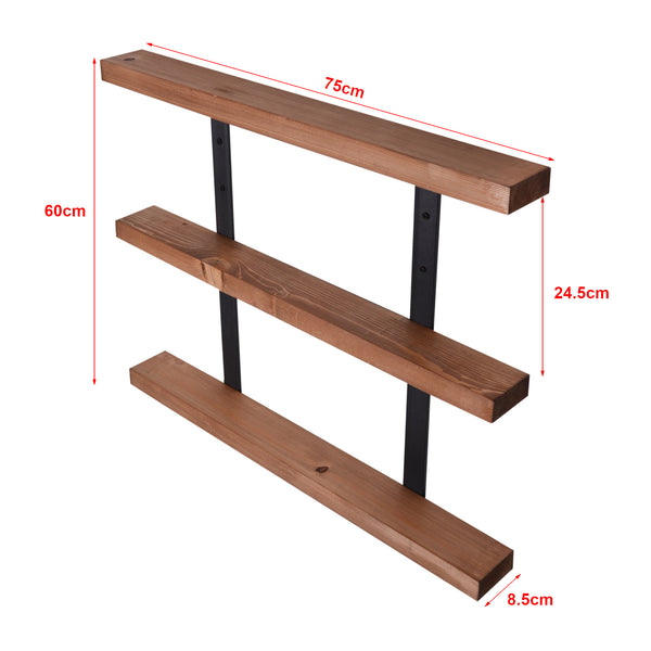 Mensola da parete Morsø in legno di pino, tinto [en.casa]