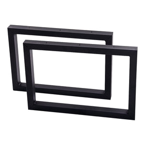 Struttura del tavolo Lunderskov set da 2 acciaio 35x50cm nero [en.casa]