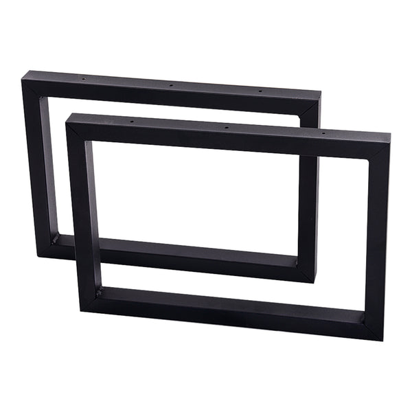 Struttura del tavolo Lunderskov set da 2 acciaio 35x50cm nero [en.casa]