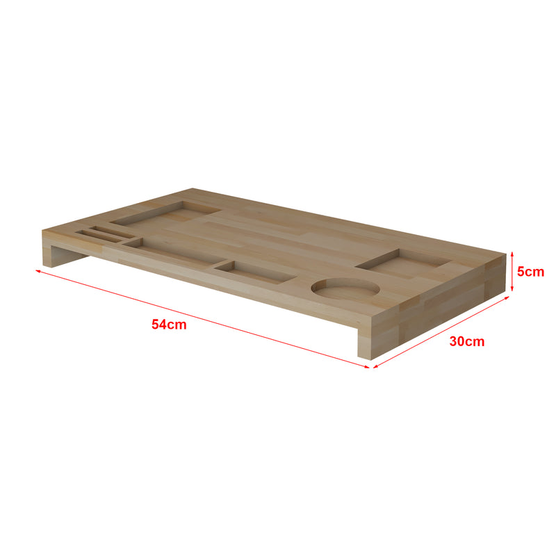 Schizzo in scala Supporto di Rialzo Monitor 'Ringsted' Base per Schermo in Legno di Faggio [en.casa]