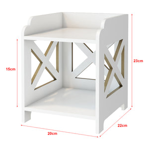 Organizer per bagno Struer 23x20x22 cm Bianco [en.casa]