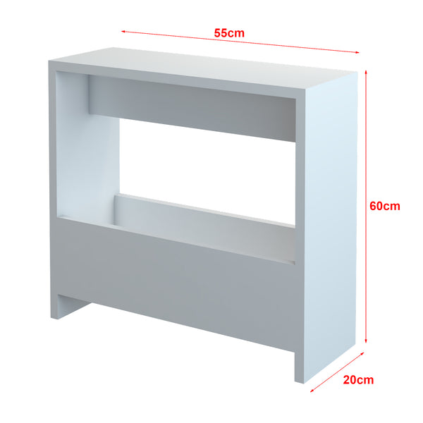Tavolino Rødovre 60x55x20 cm Bianco [en.casa]