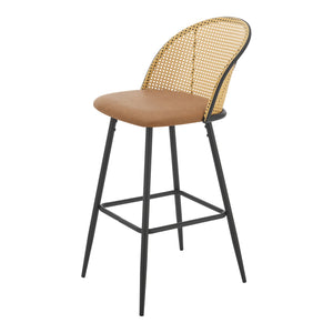 Sgabelli da bar Gausdal set da 2 marrone / nero [en.casa]