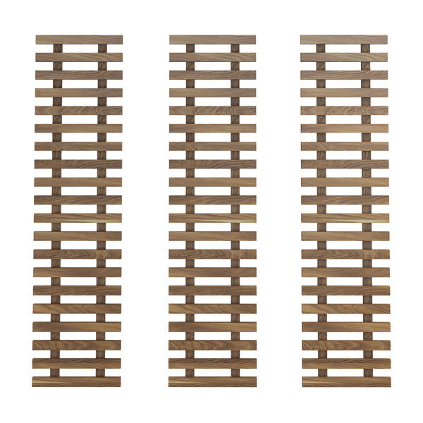 Set di mensole da parete per vasi Herwijnen 3 pezzi 100x24cm Tonalità legno scuro [en.casa]