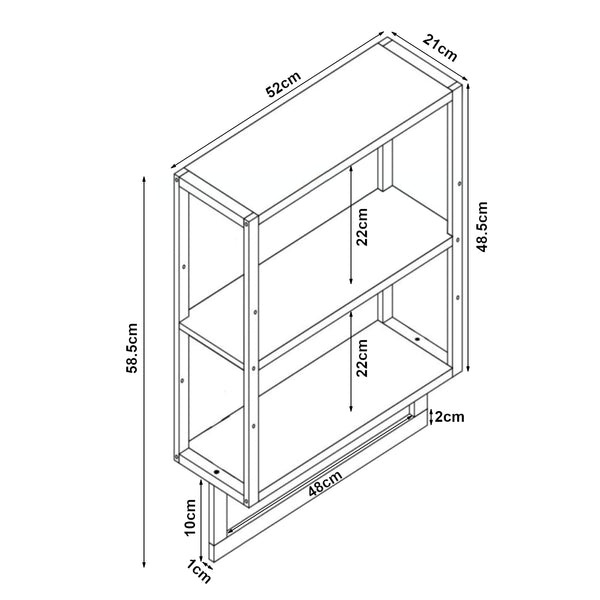 Scaffale da bagno Östra con porta asciugamani in bambù [en.casa]