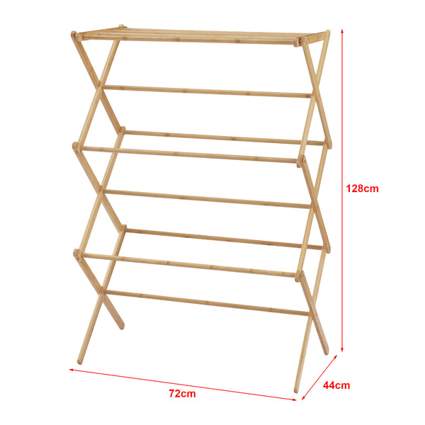 Stendibiancheria pieghevole Grinau in bambù [en.casa]