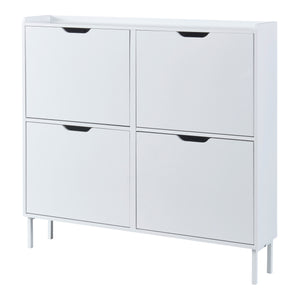 Scarpiere Kehmstedt 91x100x19cm Bianco [en.casa]