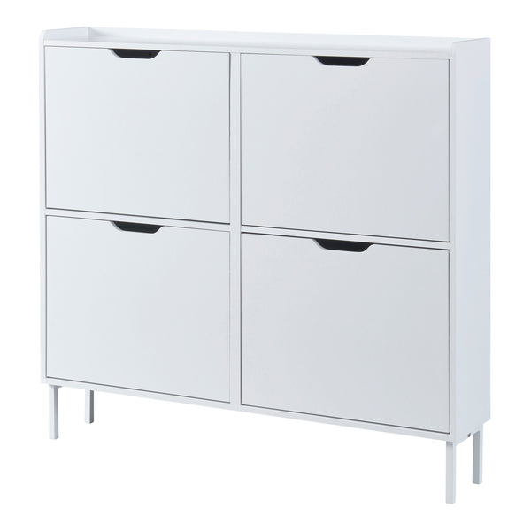 Scarpiere Kehmstedt 91x100x19cm Bianco [en.casa]