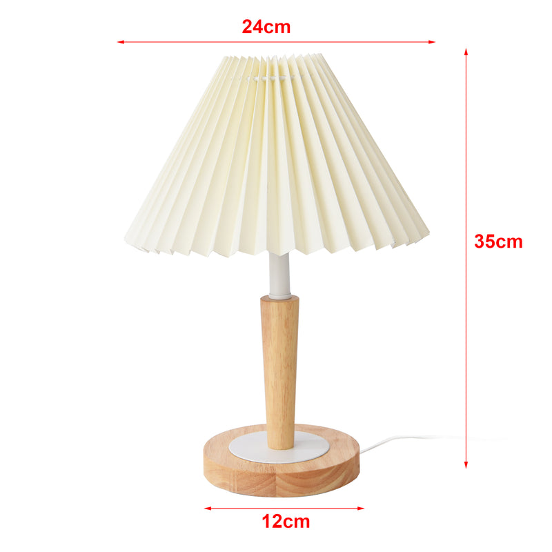 Schizzo in scala Lampada da Tavolo Sittingbourne con Paralume Pieghettata Conica Beige - lux.pro