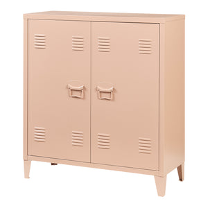 Armadietto da Ufficio Oripää in Acciaio 90 x 80 x 33 cm Marrone chiaro, opaco [en.casa]
