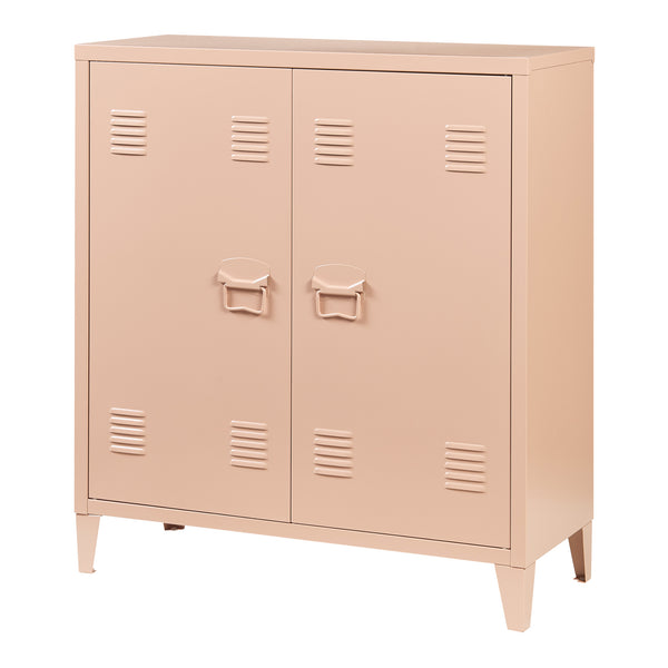 Armadietto da Ufficio Oripää in Acciaio 90 x 80 x 33 cm Marrone chiaro, opaco [en.casa]