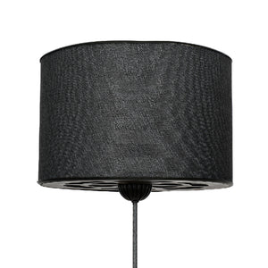 Lampada da Terra 'Malmesbury' Alta 145 cm Lampada a Stelo Diritto Piantana Classica con Paralume Cilindrico - Nero - lux.pro