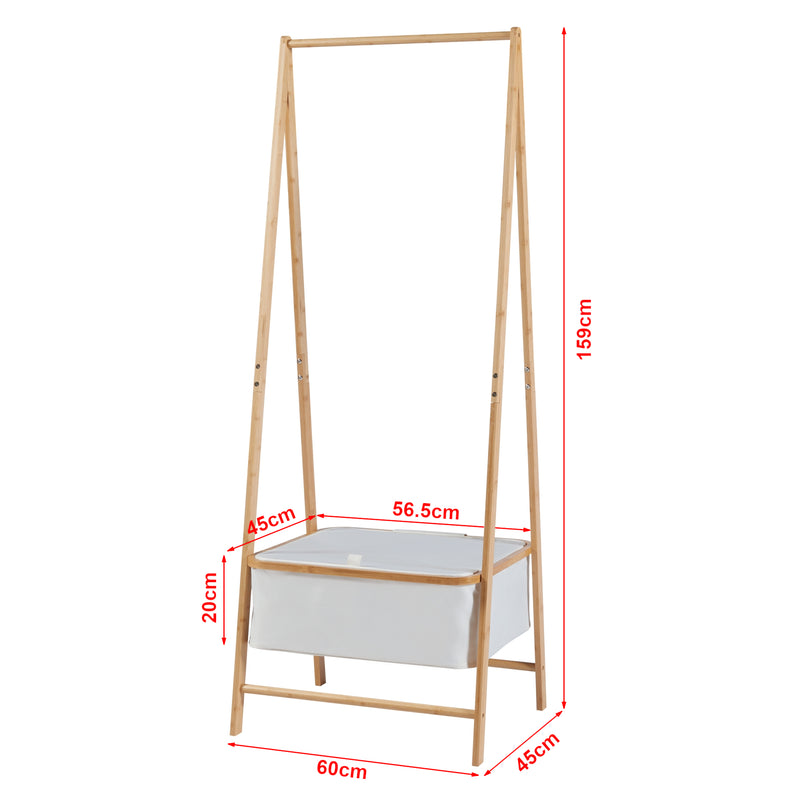 Schizzo in scala Stand Appendiabiti Iitti in Bambù 159 x 60 x 45 cm [en.casa] 