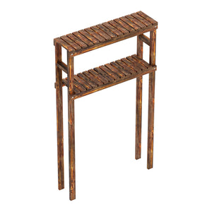 Scaffale Kinnula Sopra Lavatrice Gabinetto Sovrastruttura Salvaspazio 120 x 70 x 20 cm Legno Scuro [en.casa] 