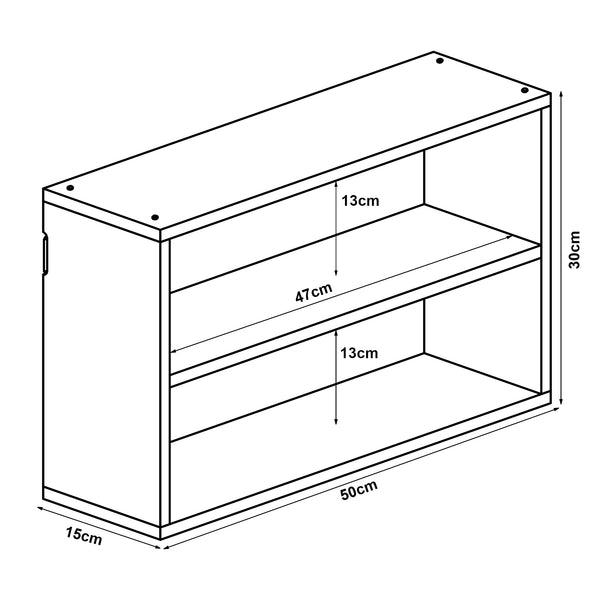 Mensola da parete Gol 50x15x30 cm Bambù [en.casa]