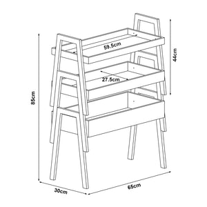 Libreria Hitra 3 pz. Bambù [en.casa]