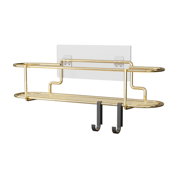 Portaspezie da Parete Naantali Mensola Autoadesiva - Metallo color Oro [en.casa] 