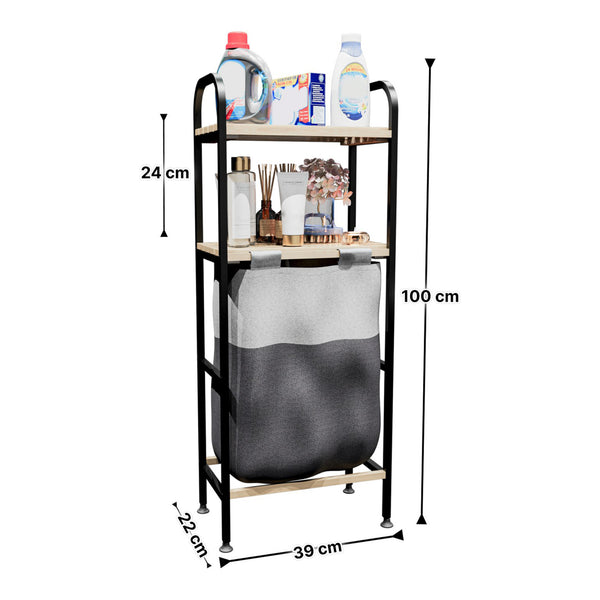 Scaffale per biancheria Pello 100x39x22 cm [en.casa]