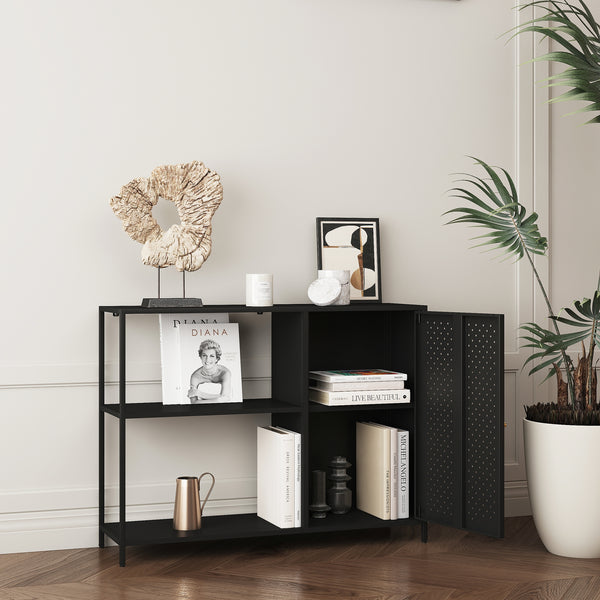 Scaffale armadio Viitasaari Metallo Nero [en.casa]