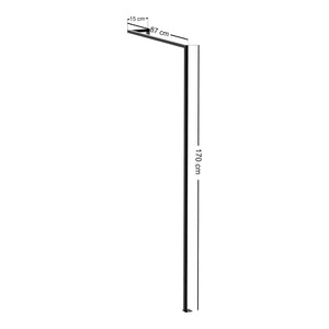 Barra Appendiabiti da Muro Falkirk 170 x 87 x 15 cm Acciaio Nero [en.casa] 