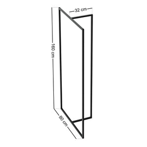 Stand Appendiabiti Hurdal Telaio a T 160 x 80 x 32 cm Acciaio Nero [en.casa] 