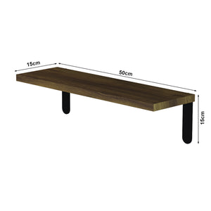 Mensola da parete Frogn set da 5 colori legno/nero [en.casa]