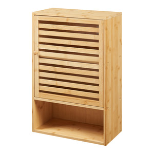 Armadietto da Parete per Bagno Gjesdal in Bambù Naturale 60x40x 20 cm [en.casa]