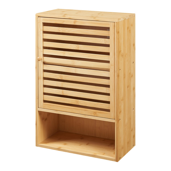 Armadietto da Parete per Bagno Gjesdal in Bambù Naturale 60x40x 20 cm [en.casa]