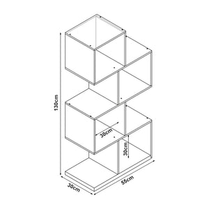 Libreria Gullspång in Bambù Naturale con 4 Scomparti 130x55x30 cm [en.casa]
