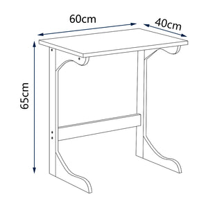 Tavolo da Divano Hægebostad a Forma di C 65 x 60 x 40 cm Bambù Naturale [en.casa]