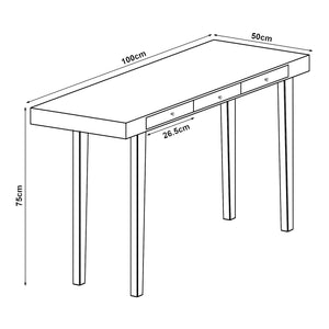 Scrivania Hässleholm Bambù 100x50x75cm Naturale [en.casa]