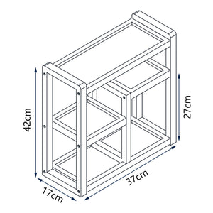 Mensola da bagno Höör 42x37x17 cm bambù [en.casa]