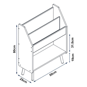 Tavolino Inderøy 80x50x25 cm Bambù [en.casa]