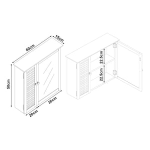 Specchio da parete Karlsøy 50x60x15cm Bianco [en.casa]