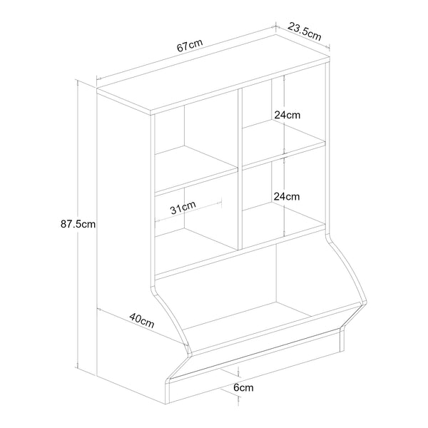Libreria per bambini Nordanstig Bianco [en.casa]