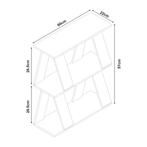 Tavolino laterale Nome 60x22x57cm effetto quercia [en.casa]