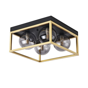 Lampada da soffitto Widnes Nero / Color oro [lux.pro]