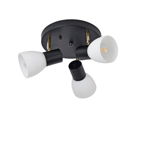 Plafoniera Abbey Nero / Bianco [lux.pro]