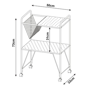 Carrello da servizio Austrheim 73x50x33cm Nero [en.casa]